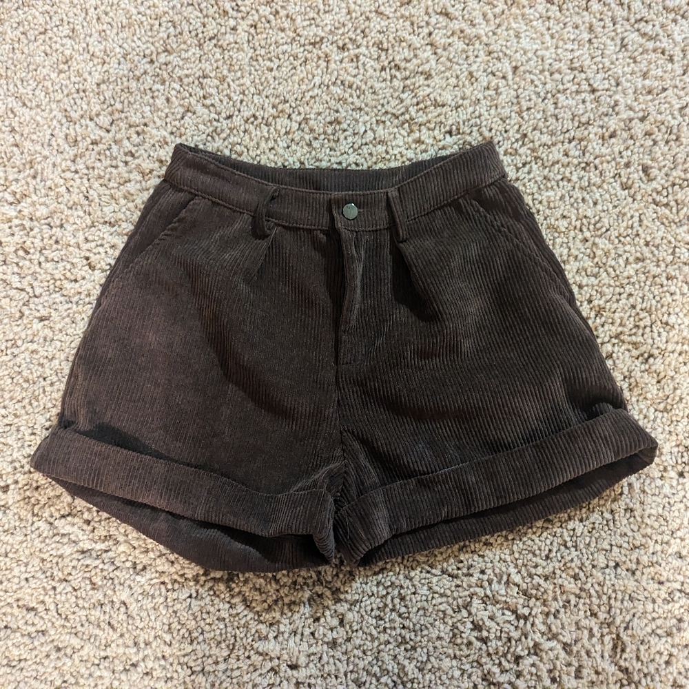 Brown Corduroy Shorts
